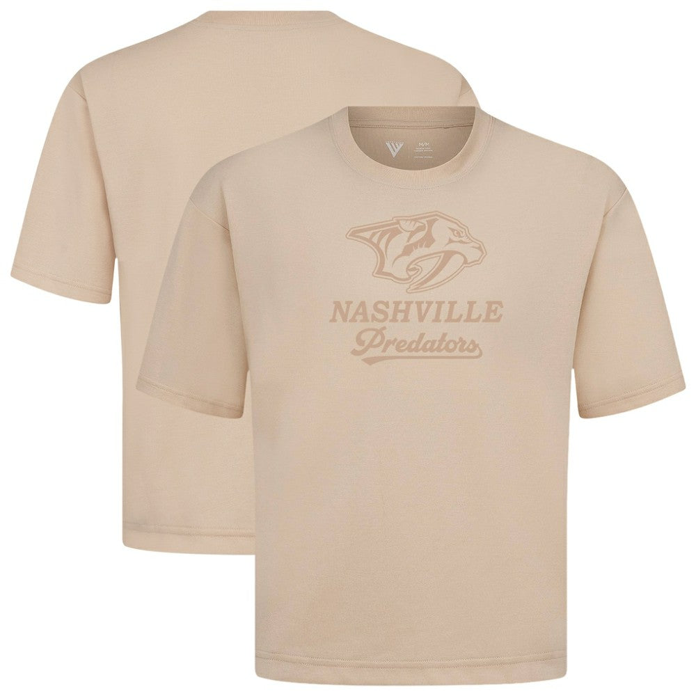Nashville Predators Levelwear Shadow Surge Luxe Signature Knit T-Shirt - Khaki - NHL