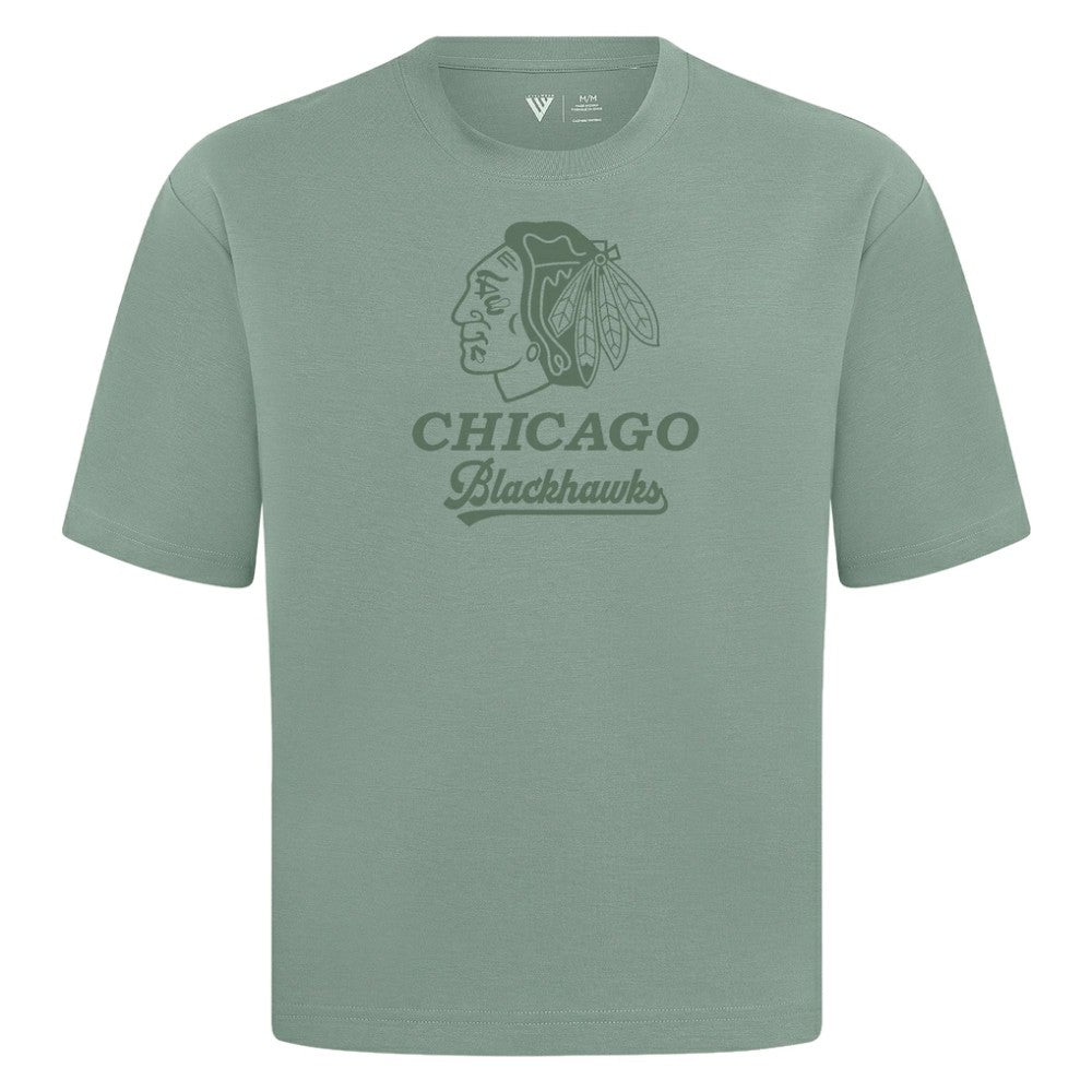 Chicago Blackhawks Levelwear Shadow Surge Luxe Signature Knit T-Shirt - Green - NHL