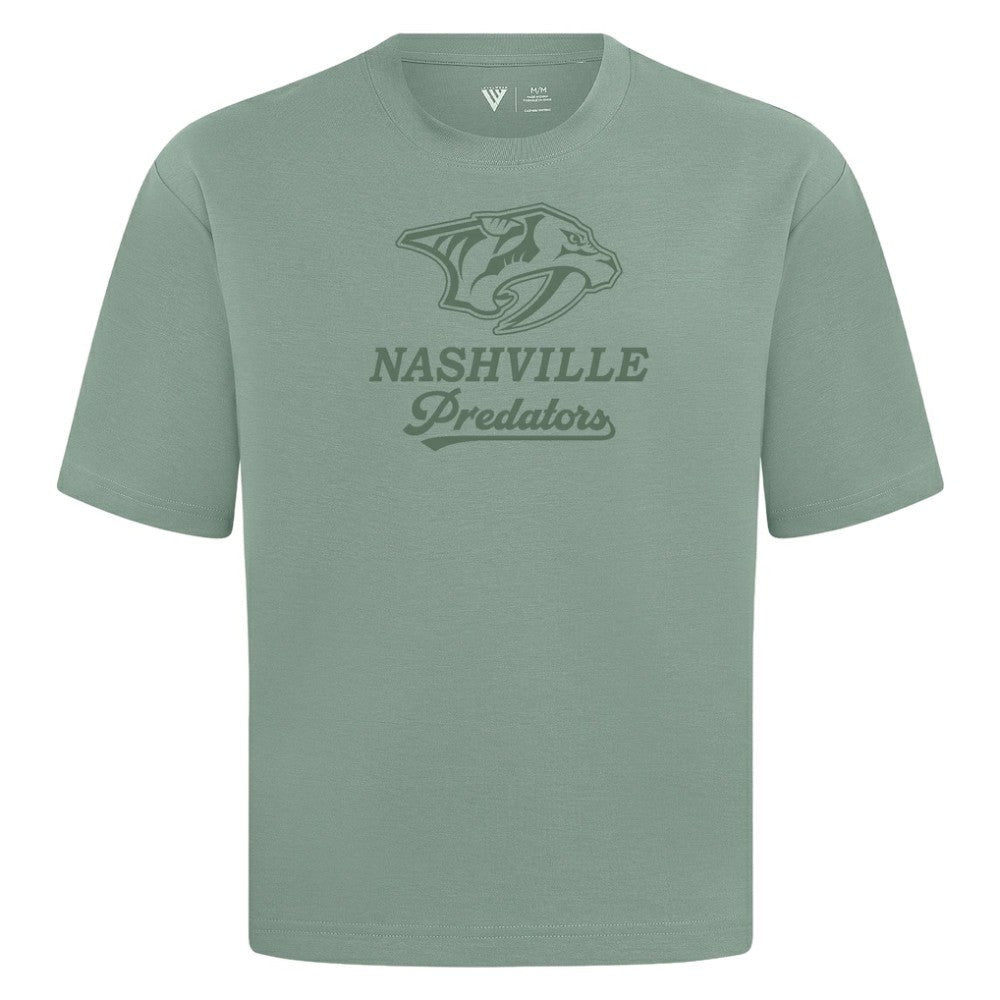 Nashville Predators Levelwear Shadow Surge Luxe Signature Knit T-Shirt - Green - NHL