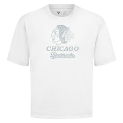Chicago Blackhawks Levelwear Shadow Surge Luxe Signature Knit T-Shirt - White - NHL