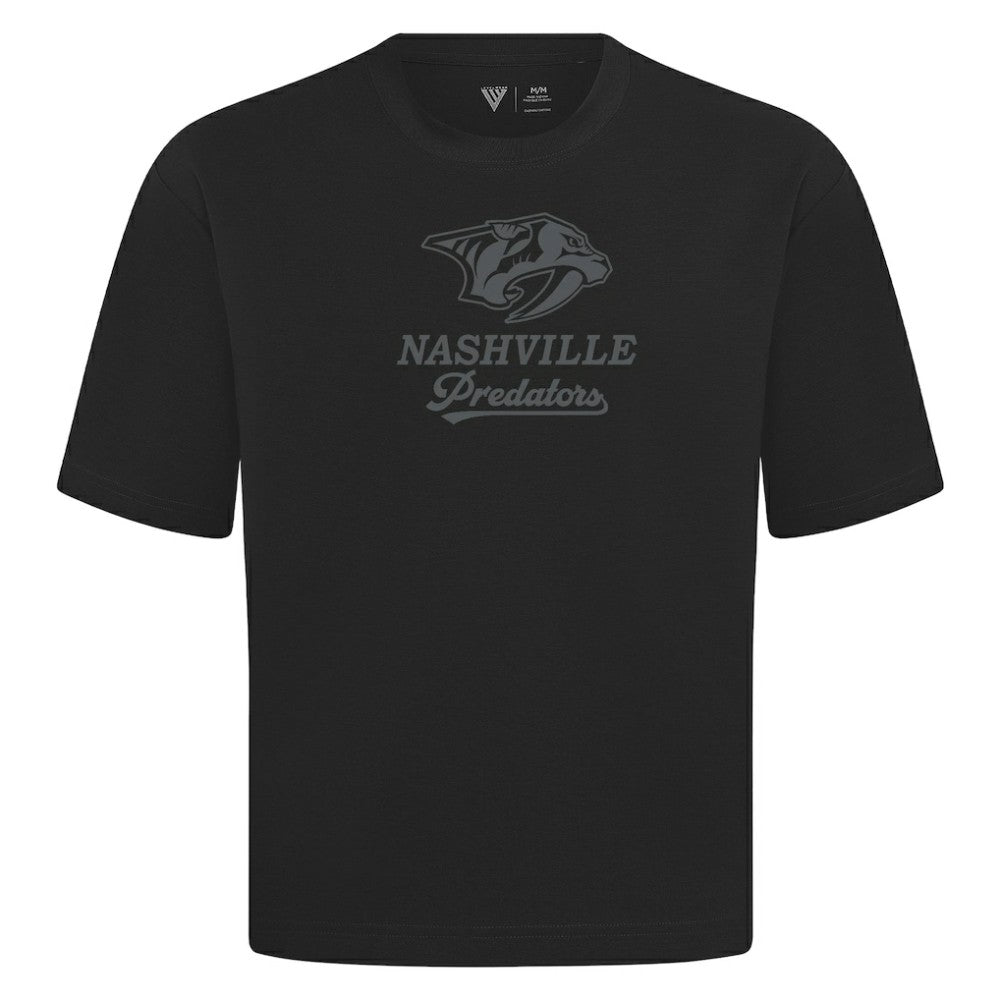 Nashville Predators Levelwear Shadow Surge Luxe Signature Knit T-Shirt - Black - NHL