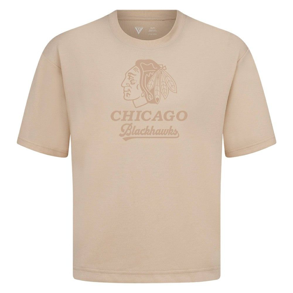 Chicago Blackhawks Levelwear Shadow Surge Luxe Signature Knit T-Shirt - Khaki - NHL