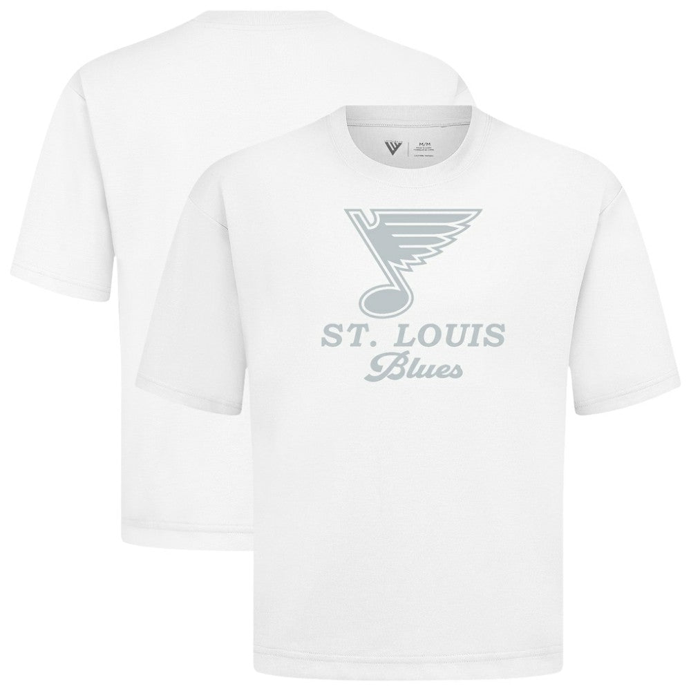 St. Louis Blues Levelwear Shadow Surge Luxe Signature Knit T-Shirt - White - NHL