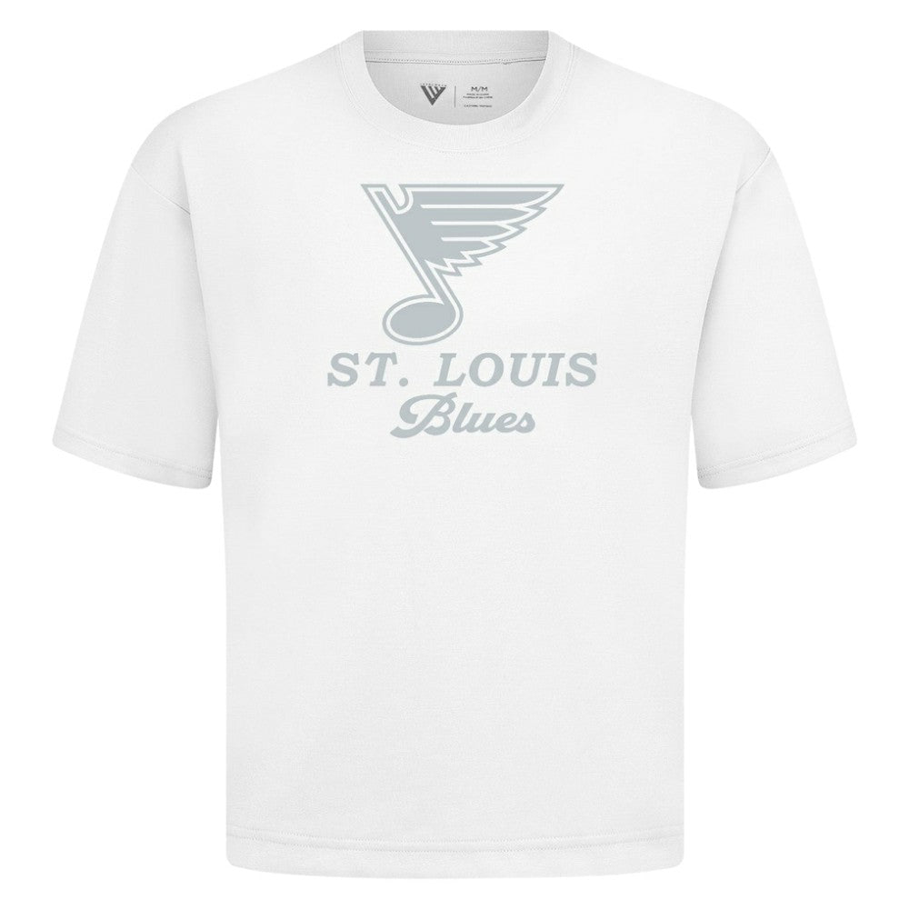 St. Louis Blues Levelwear Shadow Surge Luxe Signature Knit T-Shirt - White - NHL