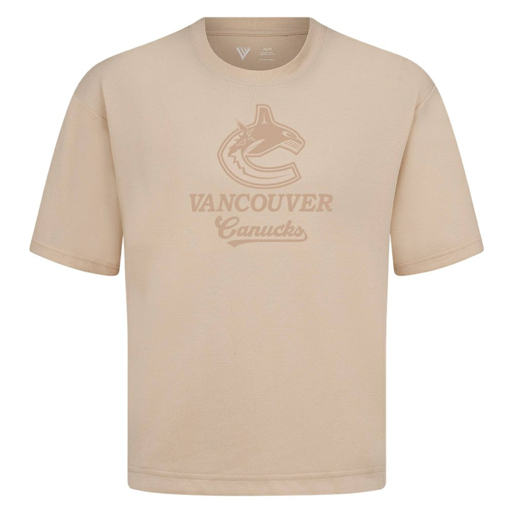 Vancouver Canucks Levelwear Shadow Surge Luxe Signature Knit T-Shirt - Khaki - NHL