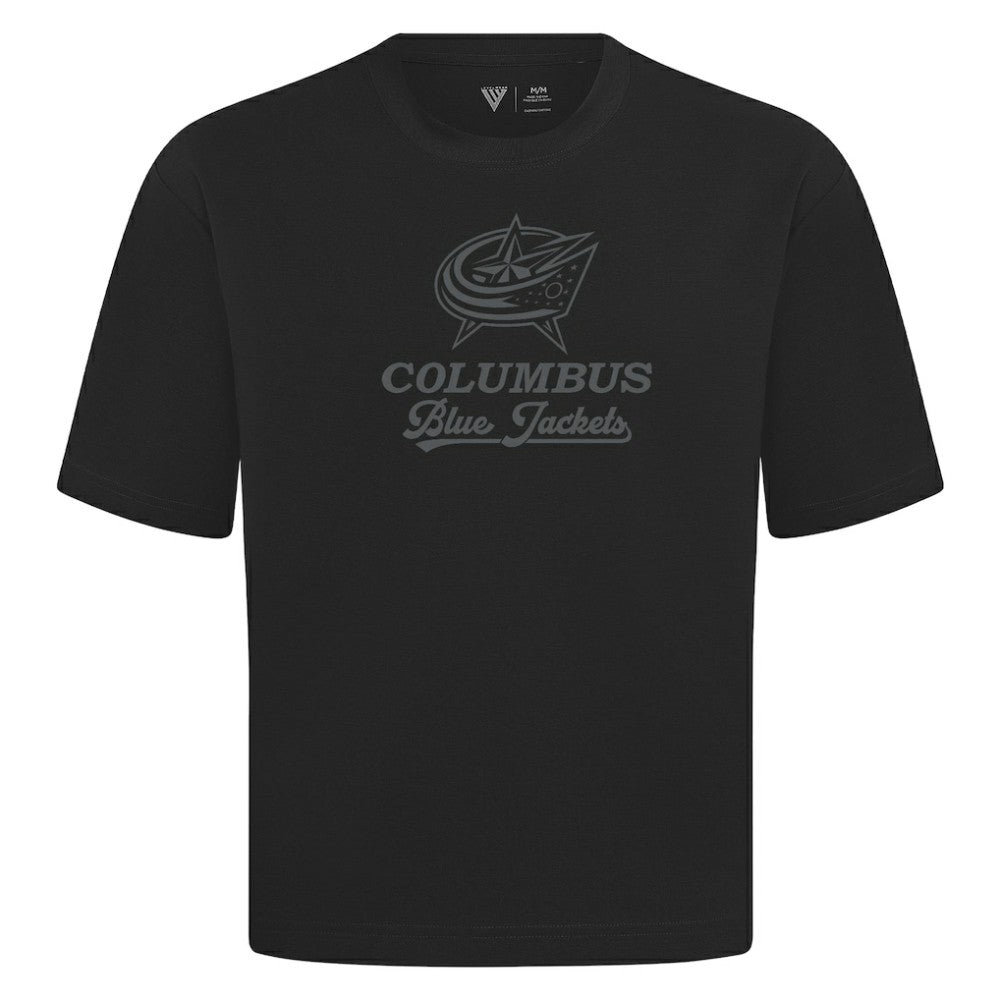 Columbus Blue Jackets Levelwear Shadow Surge Luxe Signature Knit T-Shirt - Black - NHL
