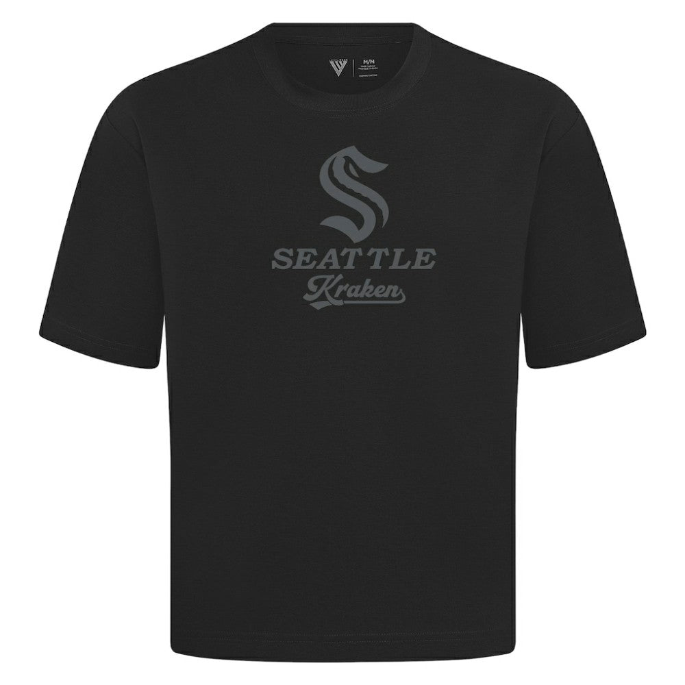 Seattle Kraken Levelwear Shadow Surge Luxe Signature Knit T-Shirt - Black - NHL