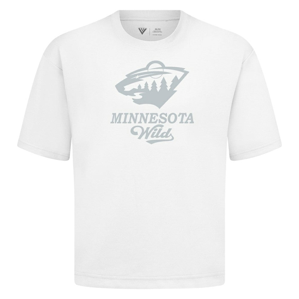 Minnesota Wild Levelwear Shadow Surge Luxe Signature Knit T-Shirt - White - NHL