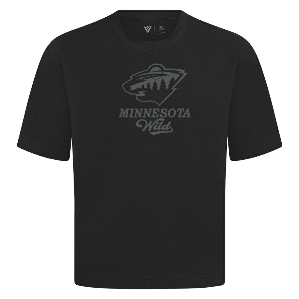 Minnesota Wild Levelwear Shadow Surge Luxe Signature Knit T-Shirt - Black - NHL