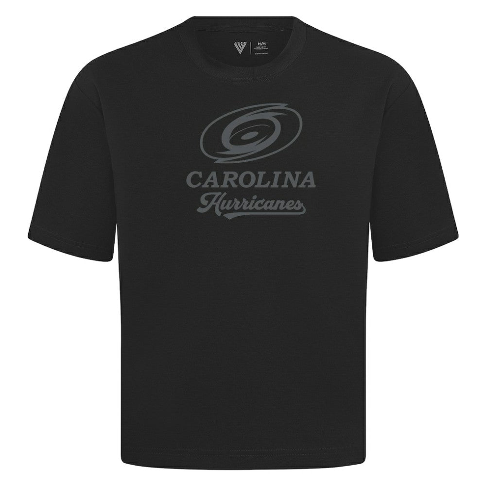 Carolina Hurricanes Levelwear Shadow Surge Luxe Signature Knit T-Shirt - Black - NHL