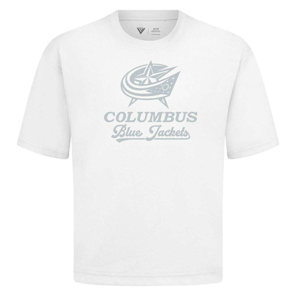 Columbus Blue Jackets Levelwear Shadow Surge Luxe Signature Knit T-Shirt - White - NHL