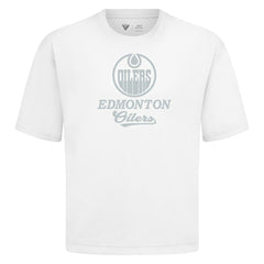 Edmonton Oilers Levelwear Shadow Surge Luxe Signature Knit T-Shirt - White - NHL
