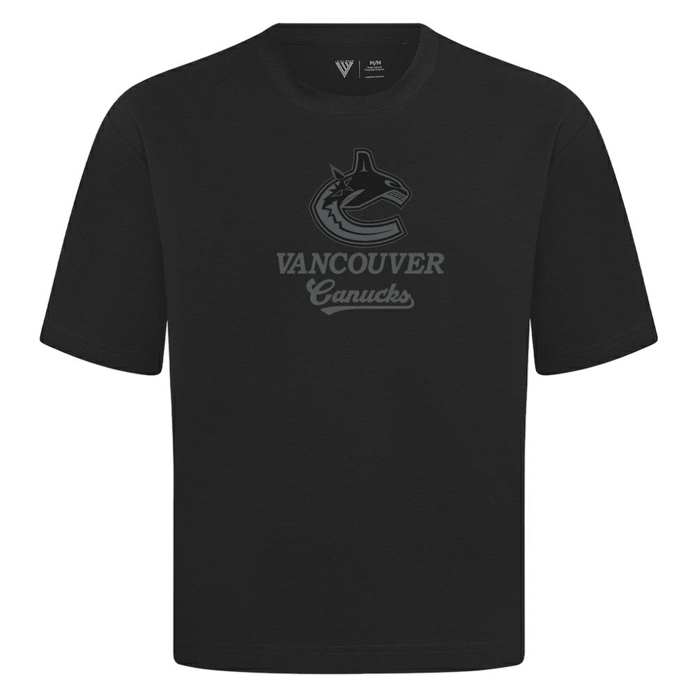 Vancouver Canucks Levelwear Shadow Surge Luxe Signature Knit T-Shirt - Black - NHL