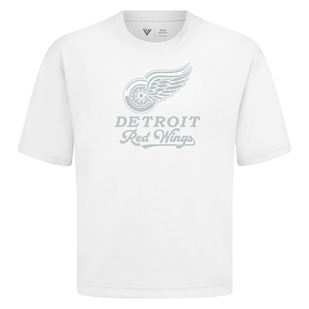 Detroit Red Wings Levelwear Shadow Surge Luxe Signature Knit T-Shirt - White - NHL