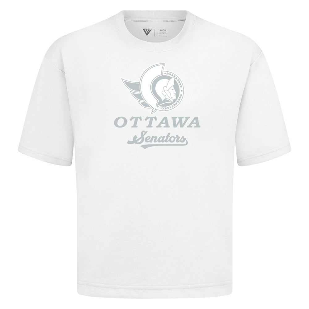 Ottawa Senators Levelwear Shadow Surge Luxe Signature Knit T-Shirt - White - NHL