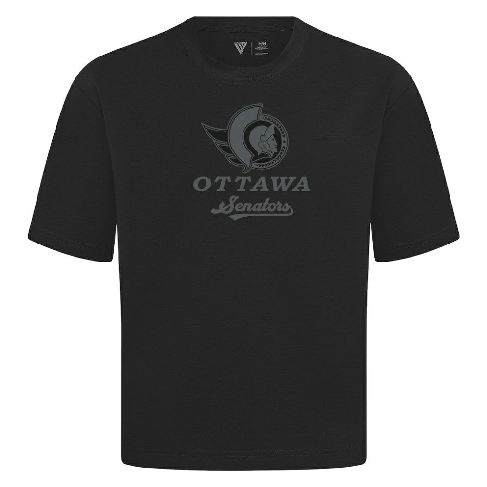 Ottawa Senators Levelwear Shadow Surge Luxe Signature Knit T-Shirt - Black - NHL