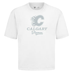 Calgary Flames Levelwear Shadow Surge Luxe Signature Knit T-Shirt - White - NHL