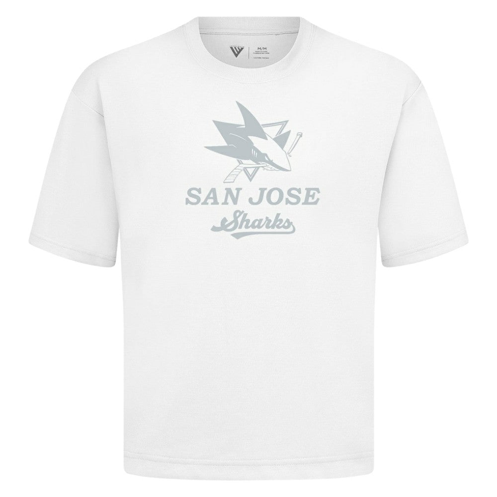 San Jose Sharks Levelwear Shadow Surge Luxe Signature Knit T-Shirt - White - NHL