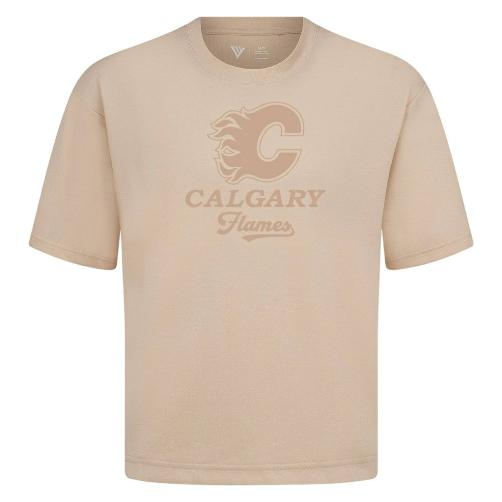 Calgary Flames Levelwear Shadow Surge Luxe Signature Knit T-Shirt - Khaki - NHL