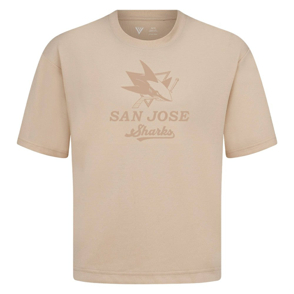 San Jose Sharks Levelwear Shadow Surge Luxe Signature Knit T-Shirt - Khaki - NHL