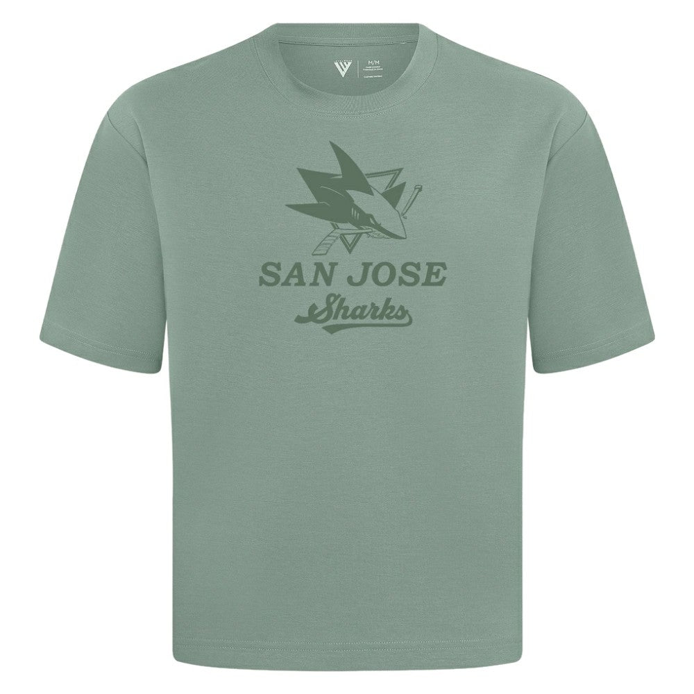 San Jose Sharks Levelwear Shadow Surge Luxe Signature Knit T-Shirt - Green - NHL