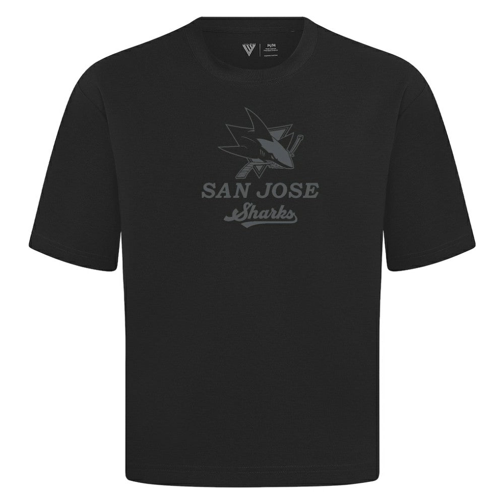 San Jose Sharks Levelwear Shadow Surge Luxe Signature Knit T-Shirt - Black - NHL