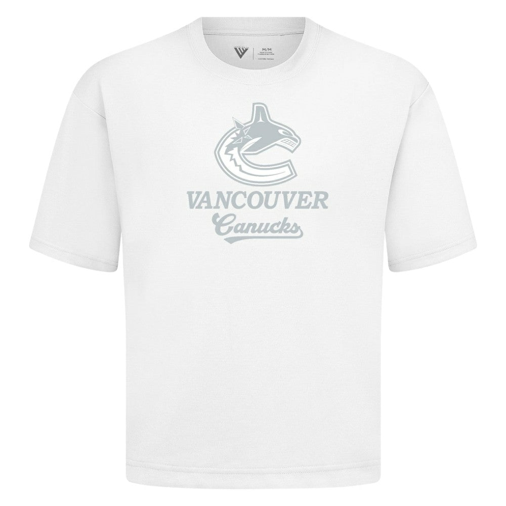Vancouver Canucks Levelwear Shadow Surge Luxe Signature Knit T-Shirt - White - NHL