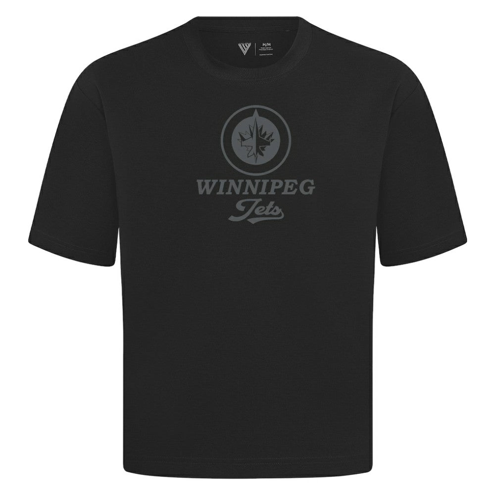 Winnipeg Jets Levelwear Shadow Surge Luxe Signature Knit T-Shirt - Black - NHL