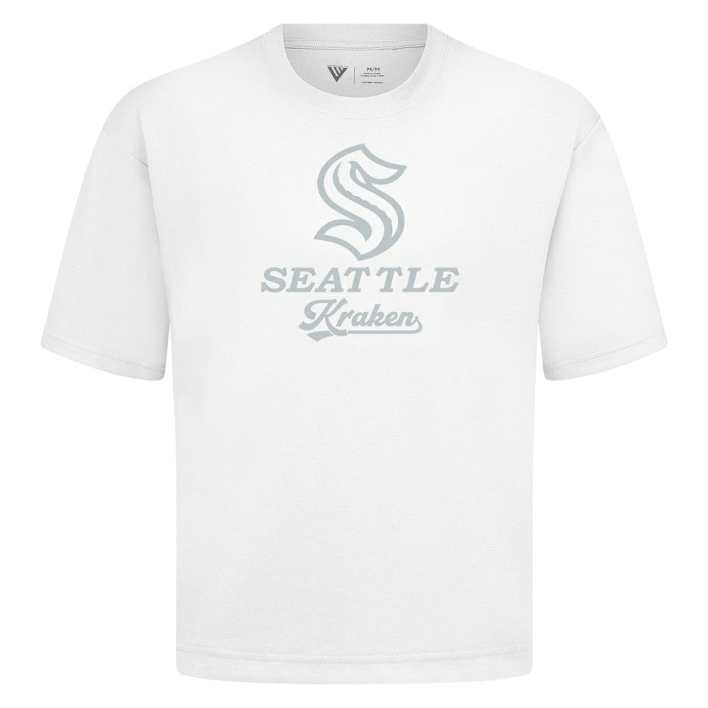 Seattle Kraken Levelwear Shadow Surge Luxe Signature Knit T-Shirt - White - NHL