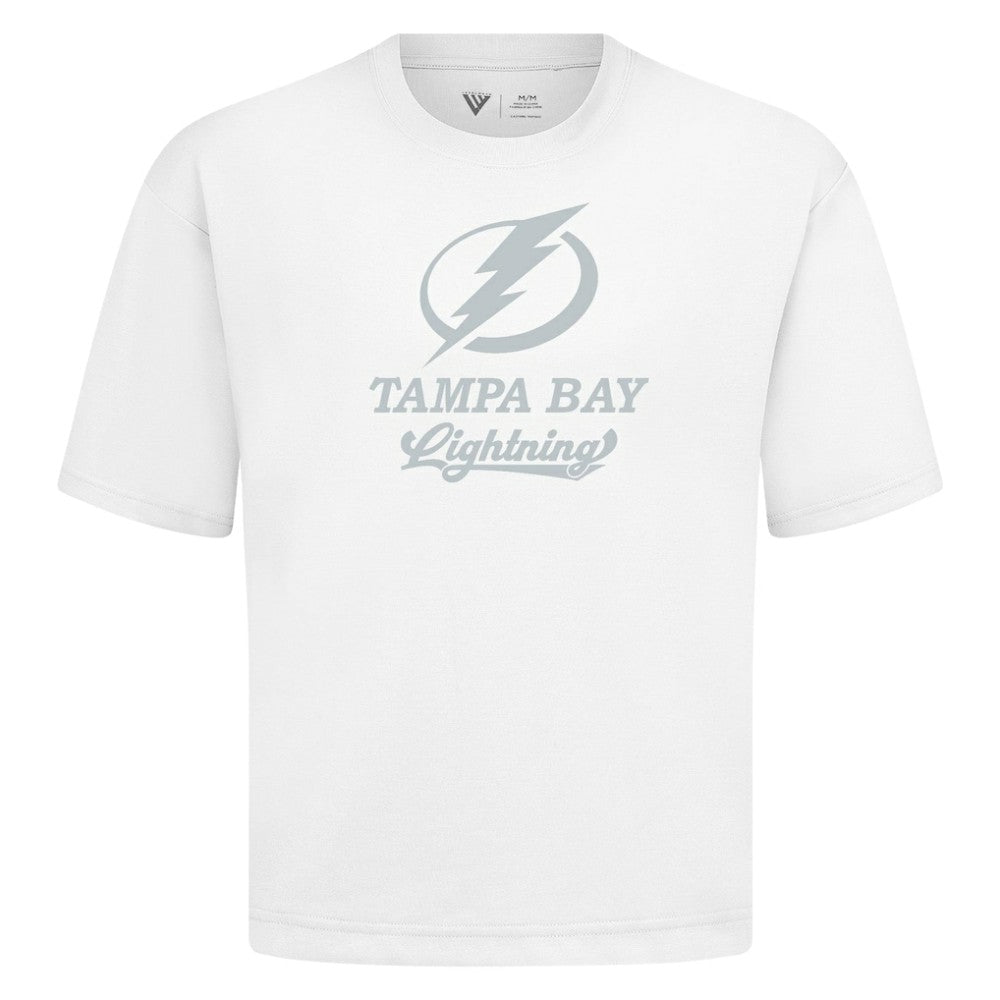 Tampa Bay Lightning Levelwear Shadow Surge Luxe Signature Knit T-Shirt - White - NHL