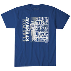 Clayton Kershaw Los Angeles Dodgers BreakingT Unisex GOAT List T-Shirt - MLB