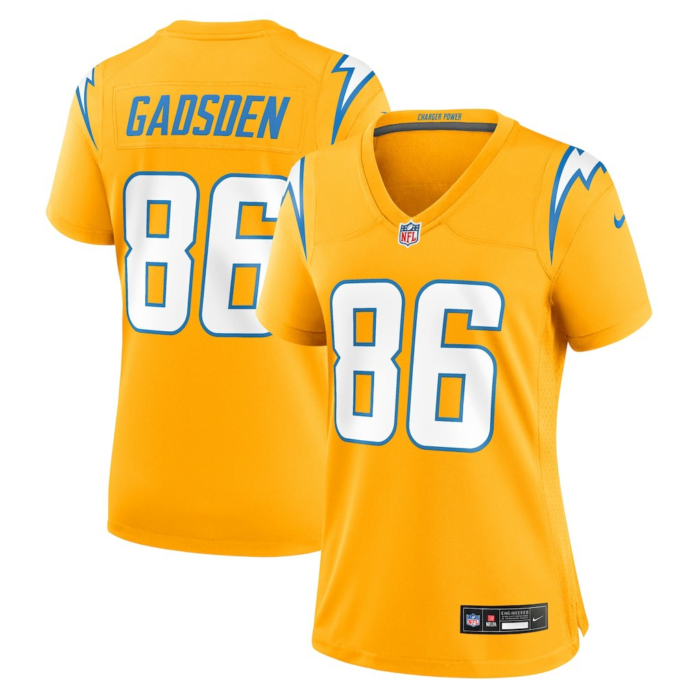 Oronde Gadsden Los Angeles Chargers Women's Alternate Charger Power Game Jersey Gold | Nike for Sale