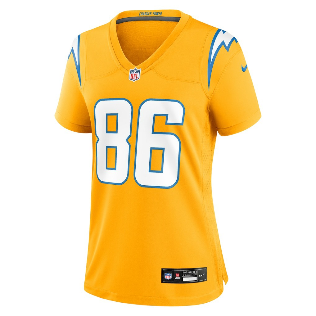 Oronde Gadsden Los Angeles Chargers Women's Alternate Charger Power Game Jersey Gold | Nike for Sale