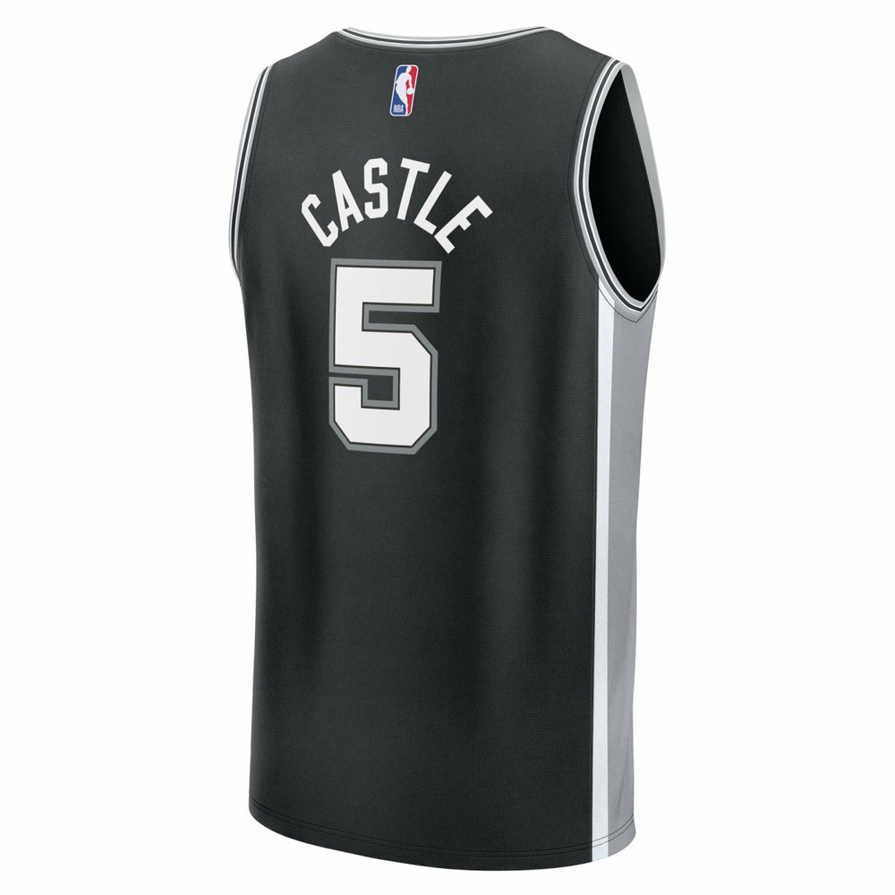 Stephon Castle San Antonio Spurs Fast Break Replica Jersey Black Icon Edition - NBA