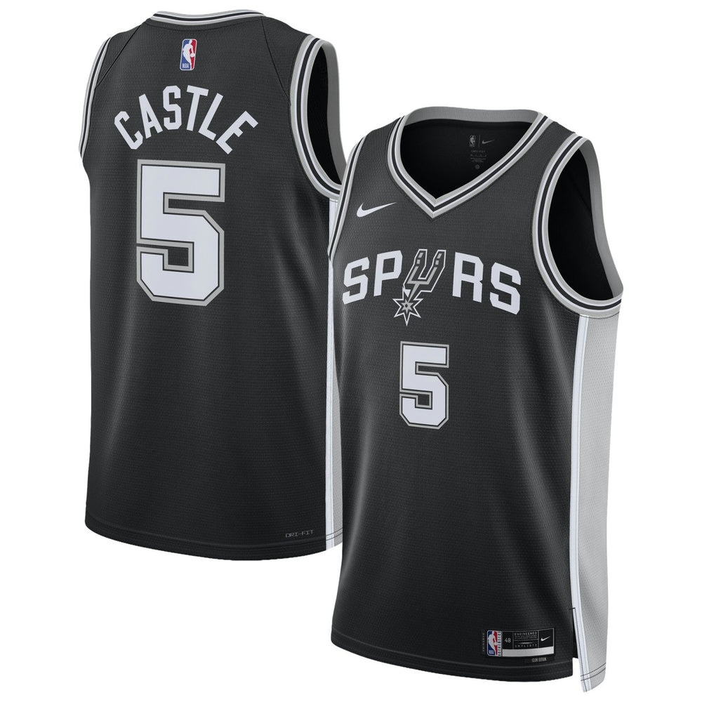 Stephon Castle San Antonio Spurs Unisex Swingman Jersey Icon Edition Black - NBA