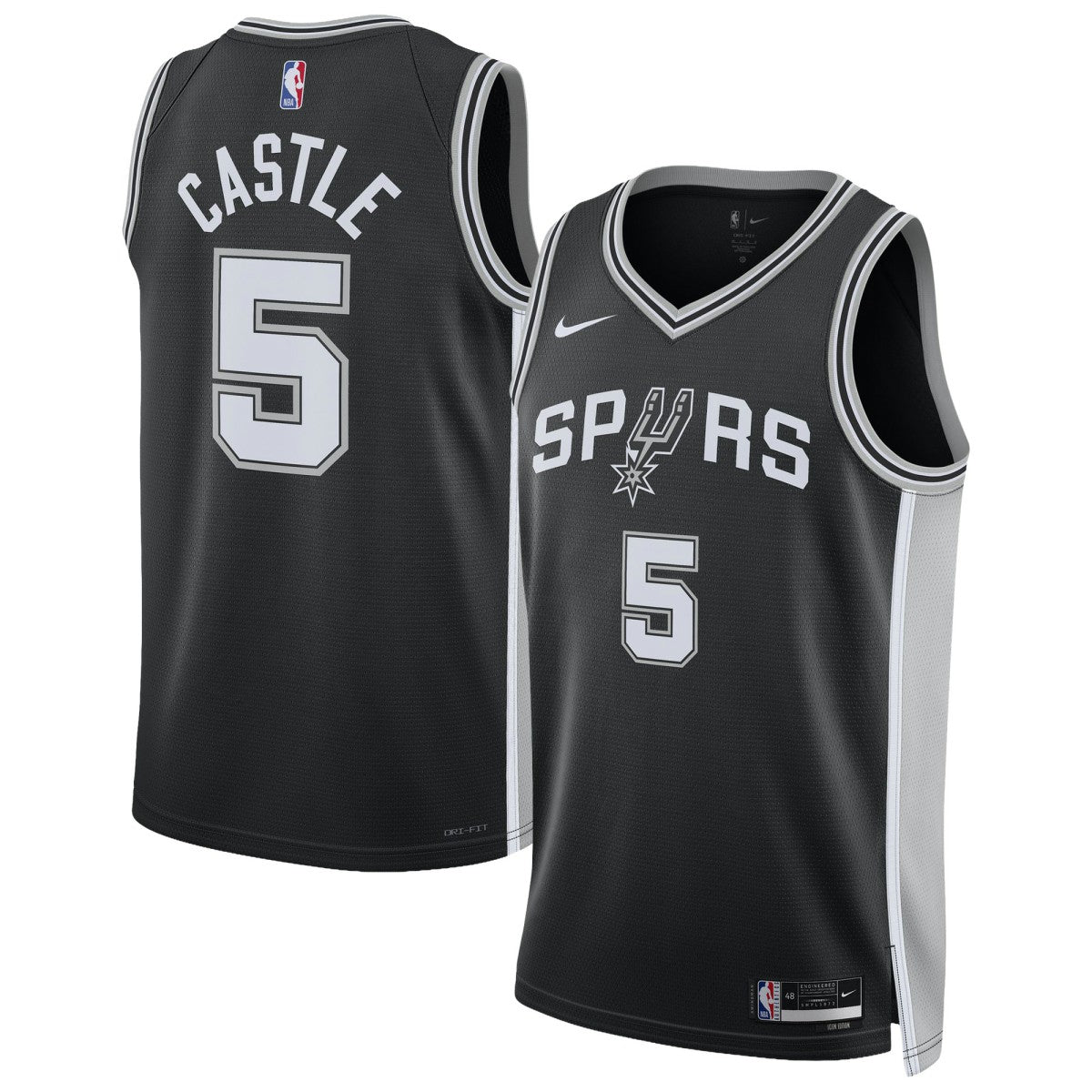 Stephon Castle San Antonio Spurs Unisex Swingman Jersey Icon Edition Black - NBA