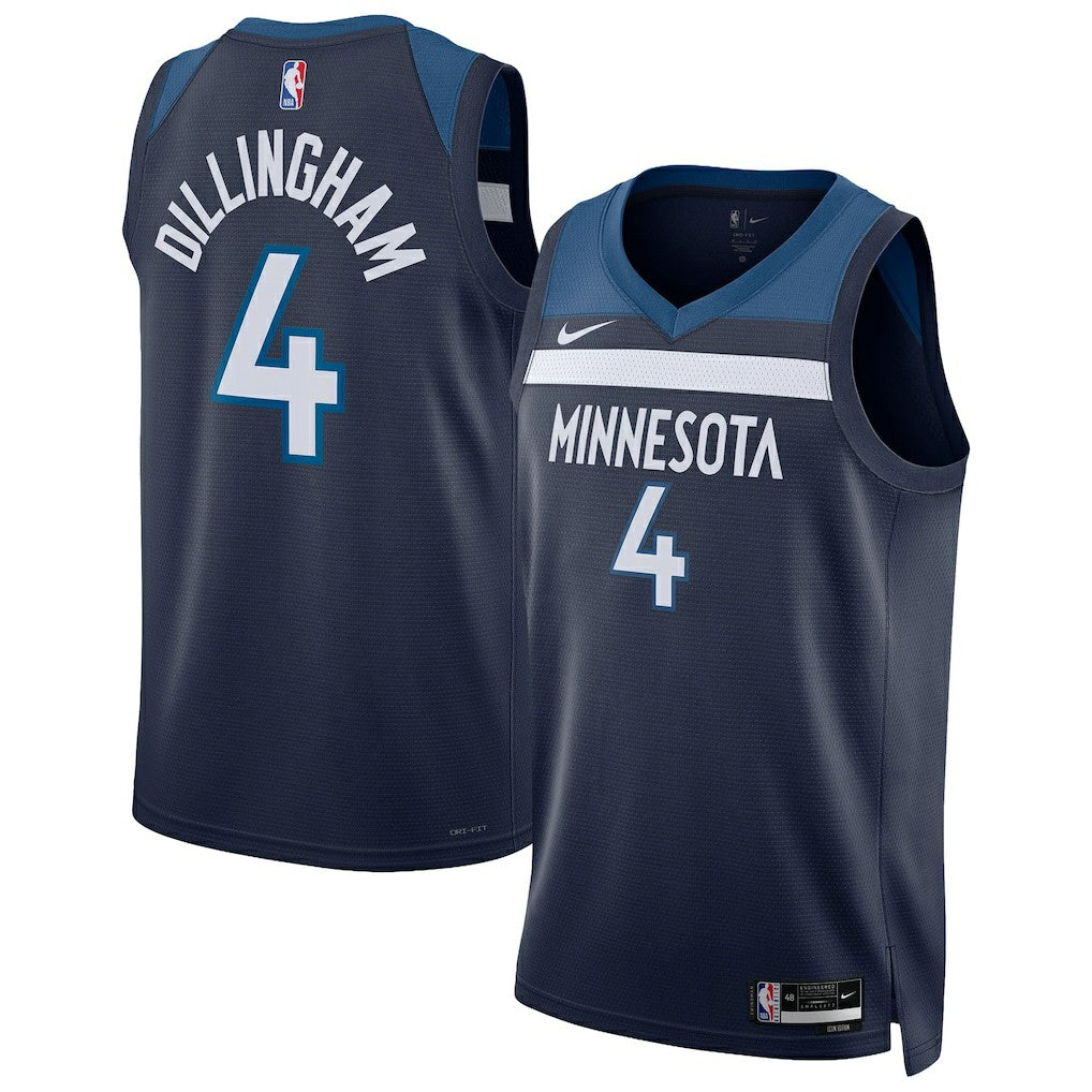 Rob Dillingham Minnesota Timberwolves Unisex Swingman Jersey Icon Edition Navy - NBA