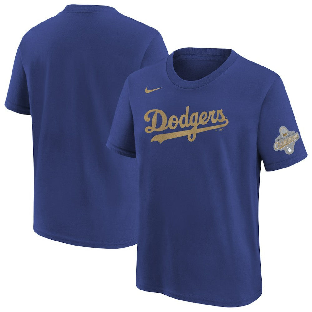 Los Angeles Dodgers Nike Youth 2026 Gold Collection Wordmark T-Shirt - MLB