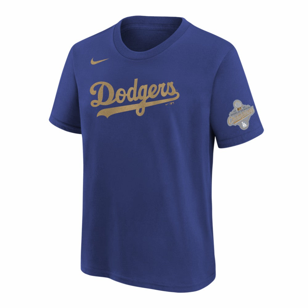 Los Angeles Dodgers Nike Youth 2026 Gold Collection Wordmark T-Shirt - MLB