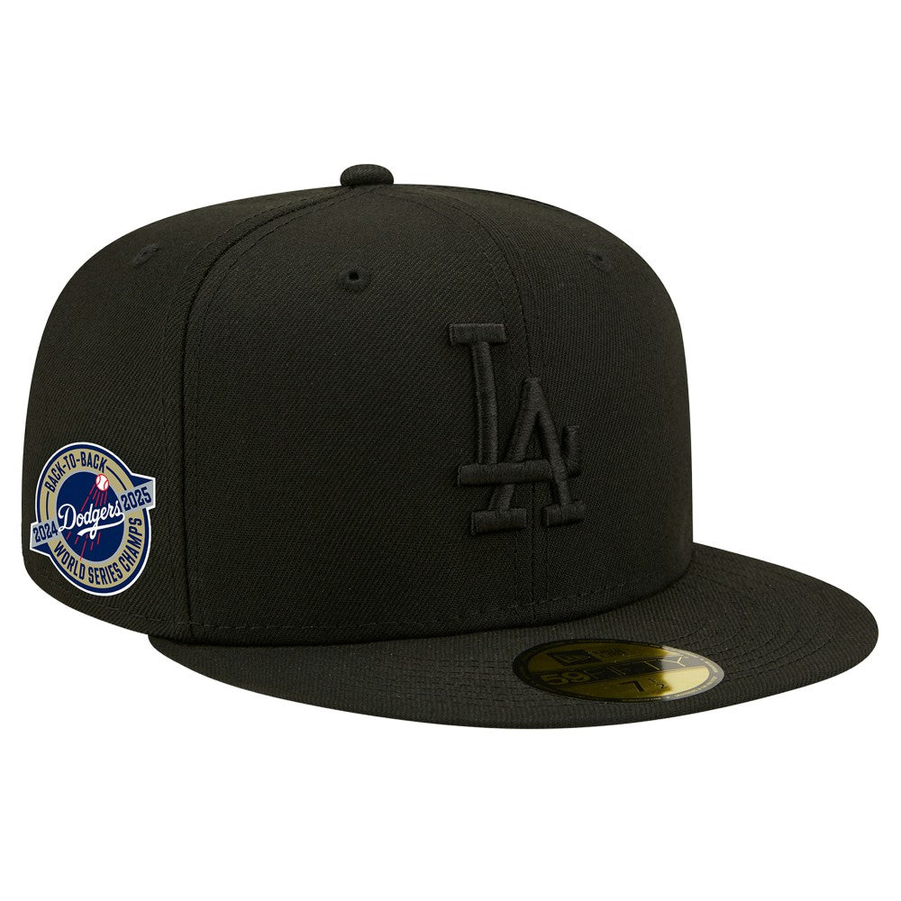 Los Angeles Dodgers New Era 2024/25 Back to Back Champions Circle Side Patch Fitted 59FIFTY Hat - MLB
