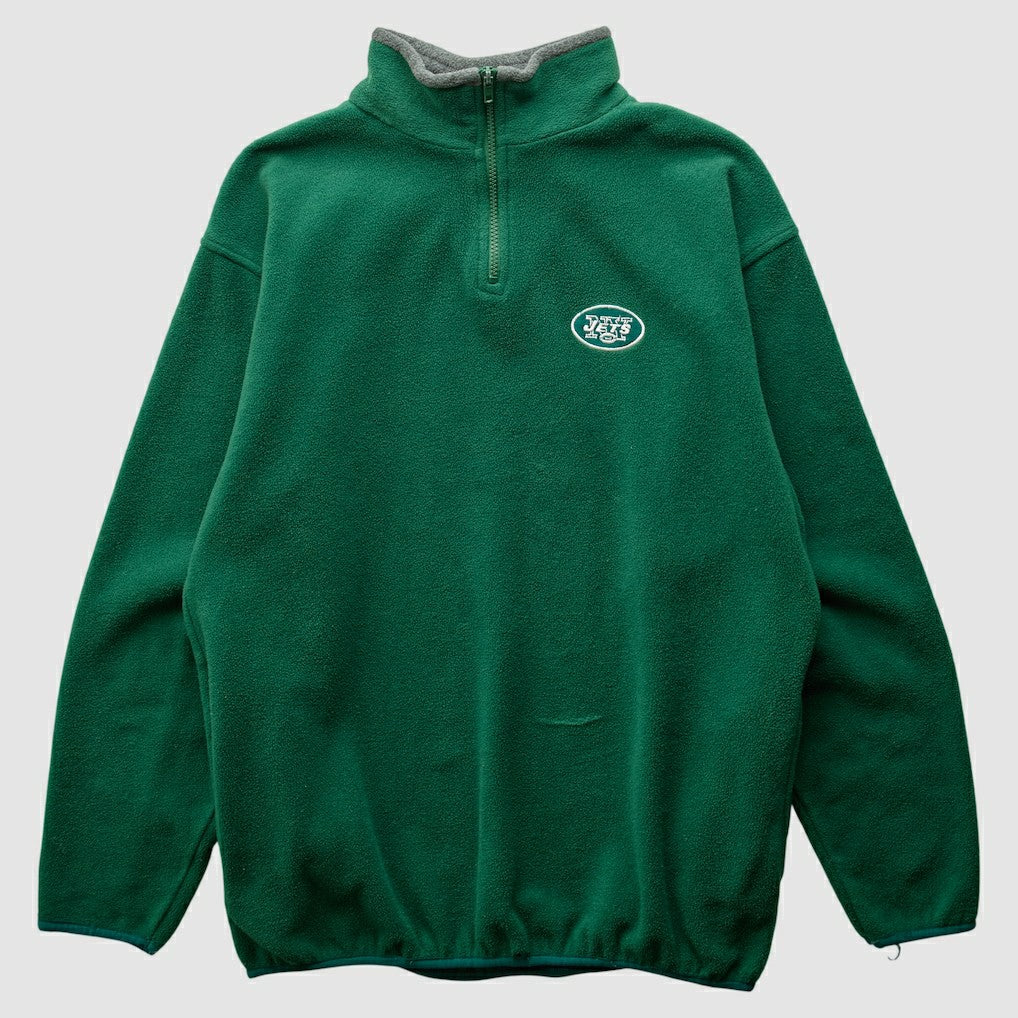 New York Jets Majestic 2000s 1/4 Zip Sweatshirt Green Vintage | Fanatics