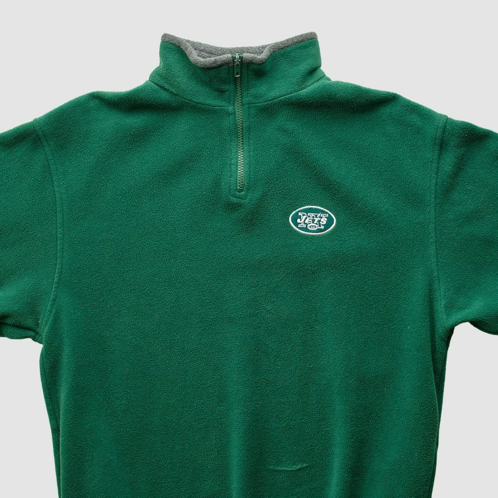 New York Jets Majestic 2000s 1/4 Zip Sweatshirt Green Vintage | Fanatics