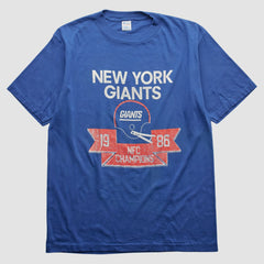 New York Giants Champion 1986 T-shirt Blue Vintage | Fanatics