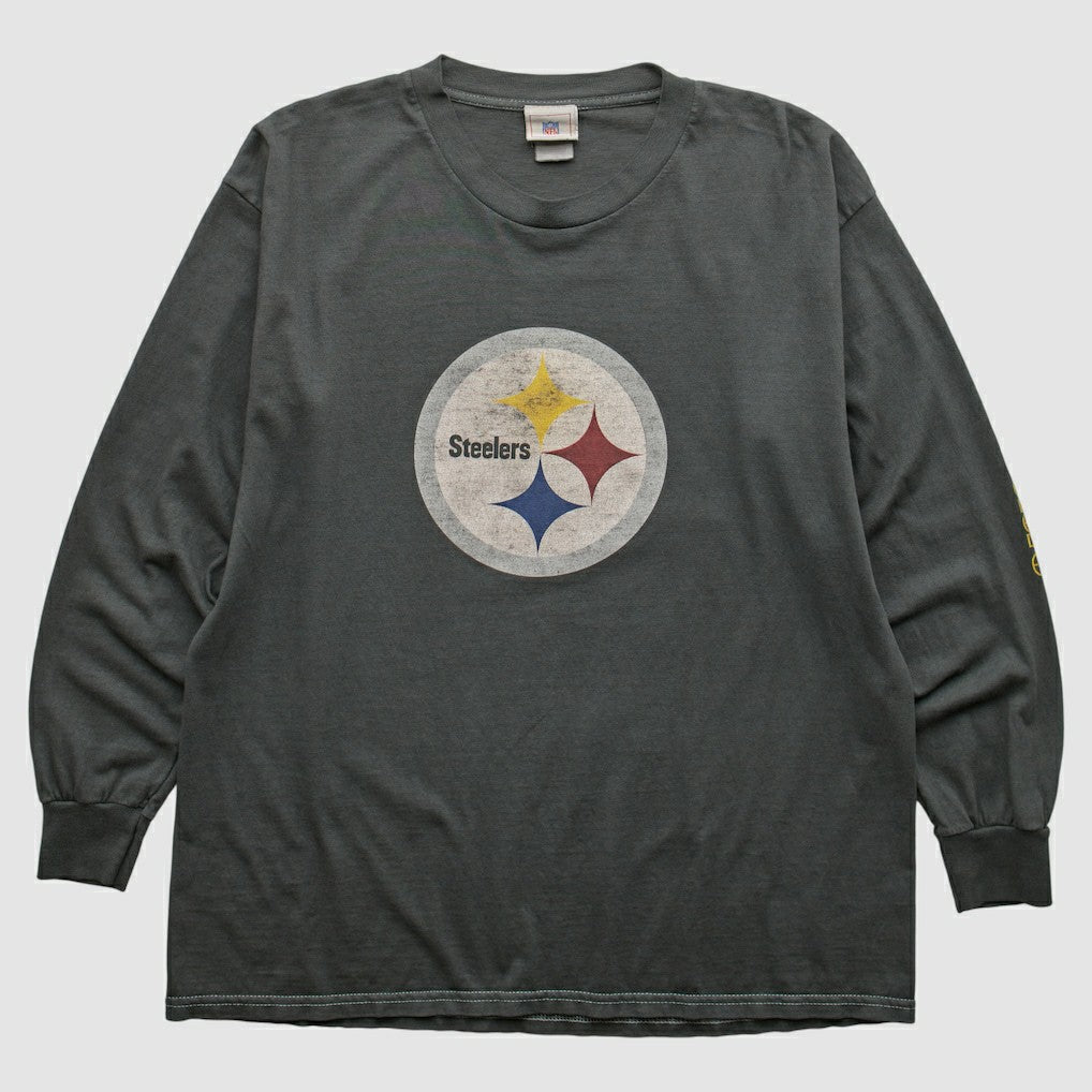 Pittsburgh Steelers NFL 2000s Long Sleeve T-shirt Charcoal Vintage | Fanatics
