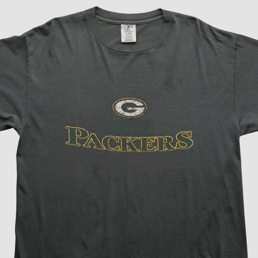 Green Bay Packers Logo Athletic 2000s Long Sleeve T-shirt Charcoal Vintage | Fanatics