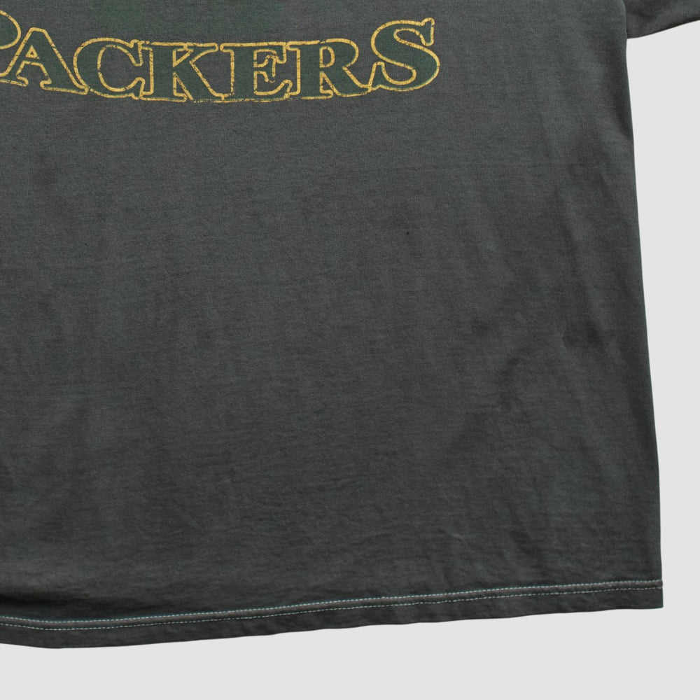 Green Bay Packers Logo Athletic 2000s Long Sleeve T-shirt Charcoal Vintage | Fanatics