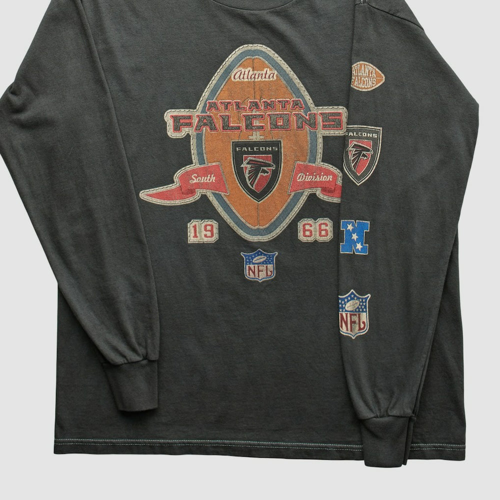 Atlanta Falcons NFL 2000s Long Sleeve T-shirt Charcoal Vintage | Fanatics