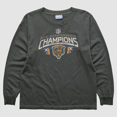 Chicago Bears Reebok 2000s Long Sleeve T-shirt Charcoal Vintage | Fanatics