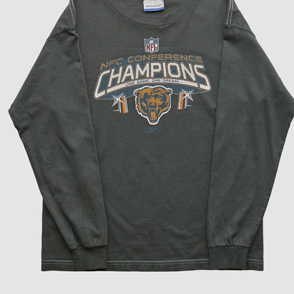 Chicago Bears Reebok 2000s Long Sleeve T-shirt Charcoal Vintage | Fanatics