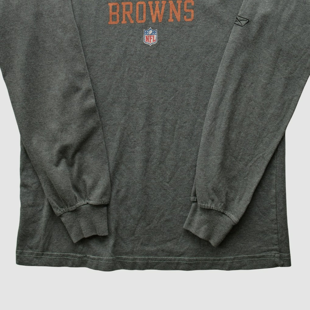 Cleveland Browns Reebok 2000s Long Sleeve T-shirt Gray Vintage | Fanatics